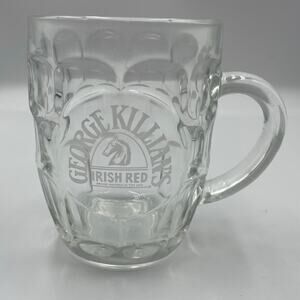 George Killian's Irish Red Dimpled 16oz. Etched Glass Beer Mug Pint France